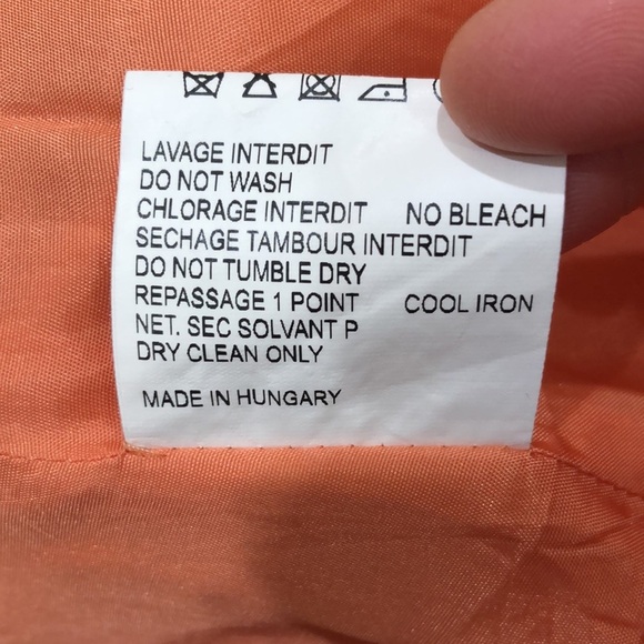 Carven Dress Size XS Coral Orange Cotton Mini - Picture 10 of 10